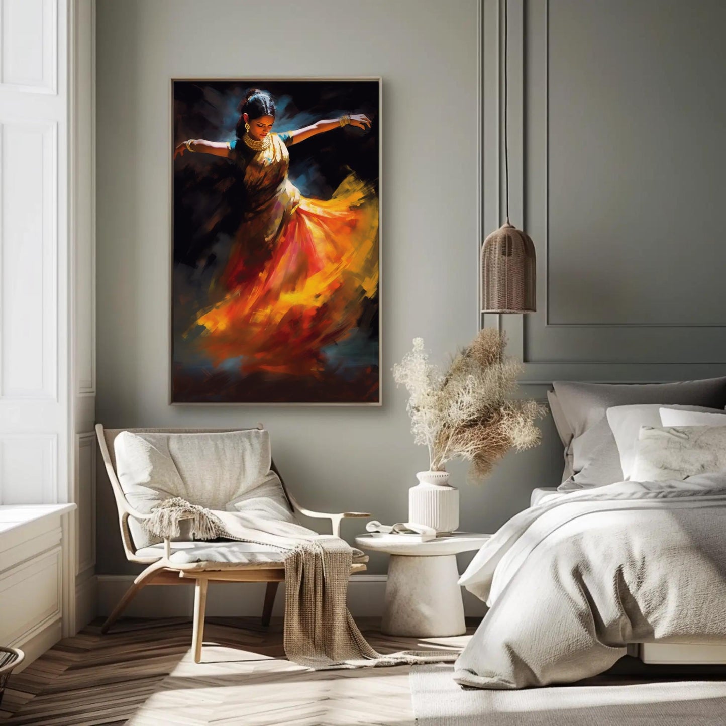Bharatnatyam canvas wall art, statement décor