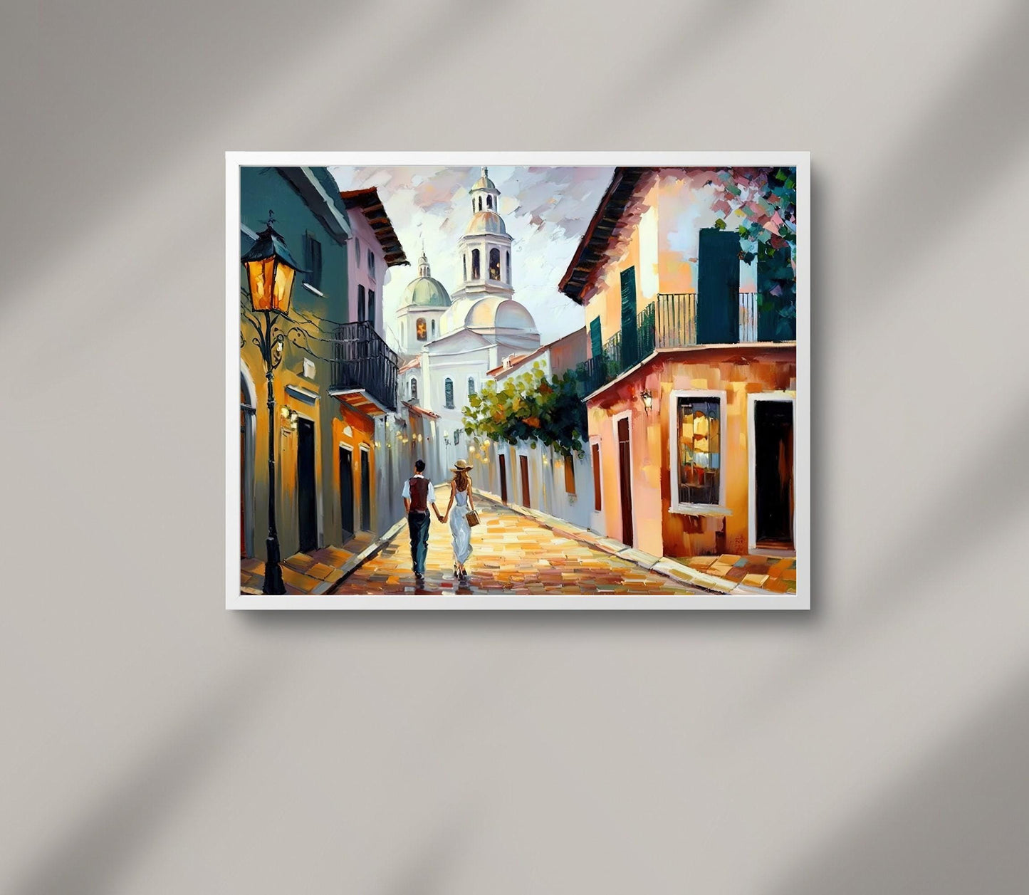 San Juan Puerto Rico , Boricua Cityscape Art canvas wall art for the home