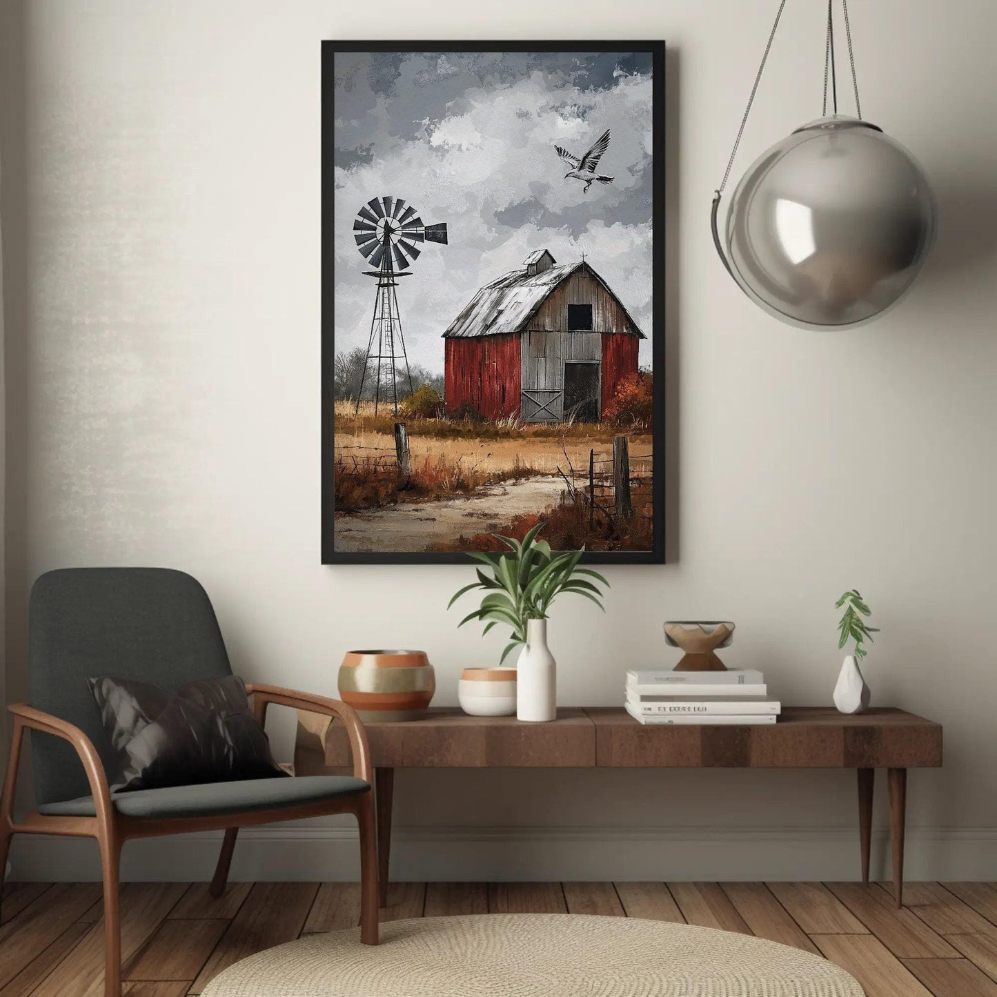 Farmhouse Barn canvas wall art, statement décor