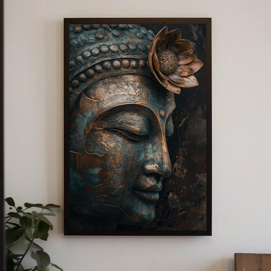 Zen Buddha Canvas Print – Serene Meditation Artwork | Spiritual Wall Decor