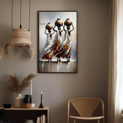 African Women canvas wall art shown in a styled room (view 2)