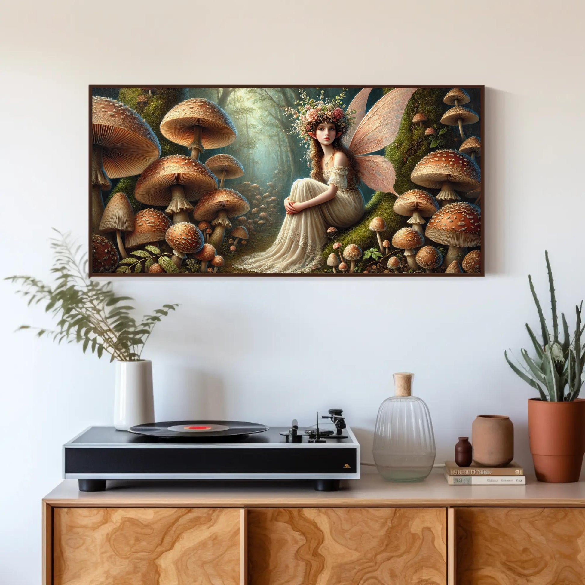 Forest Fairy canvas wall art shown in a styled room (view 4)