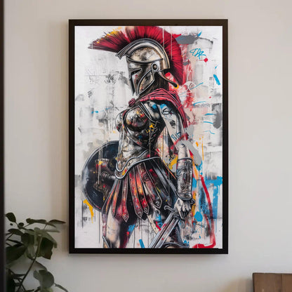 Greek Warrior Canvas Print, Feminist Wall Art, Female Empowerment Decor