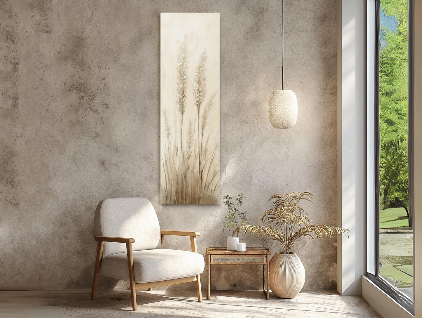 Wild Grass canvas wall art shown in a styled interior (view 2)