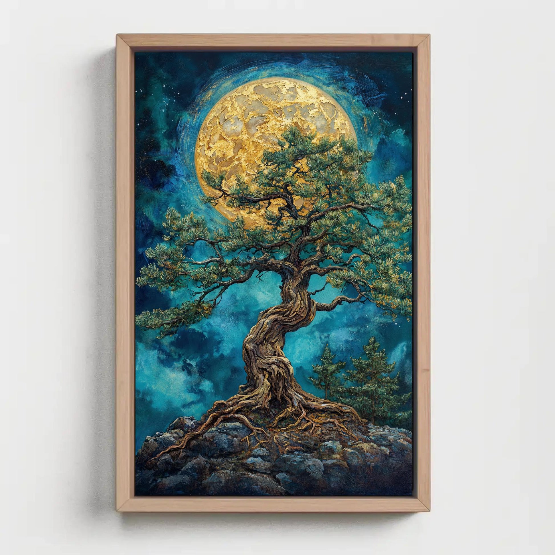 Mystic Pine canvas wall art shown in a styled room (view 2)