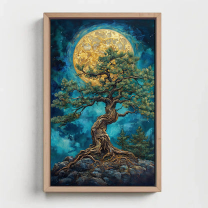 Mystic Pine canvas wall art shown in a styled room (view 2)