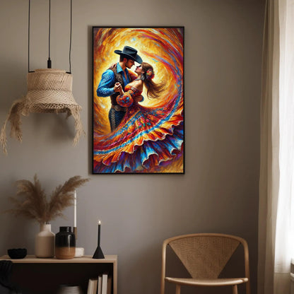 Jarabe Tapatío canvas wall art shown in a styled room (view 4)