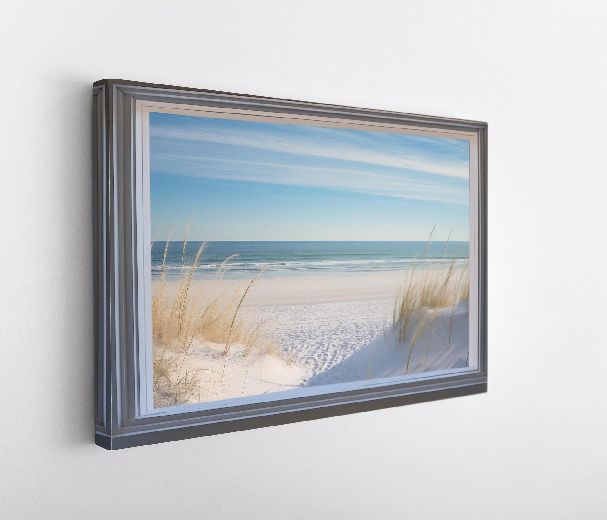 Sandy Beach canvas wall art, ready to hang