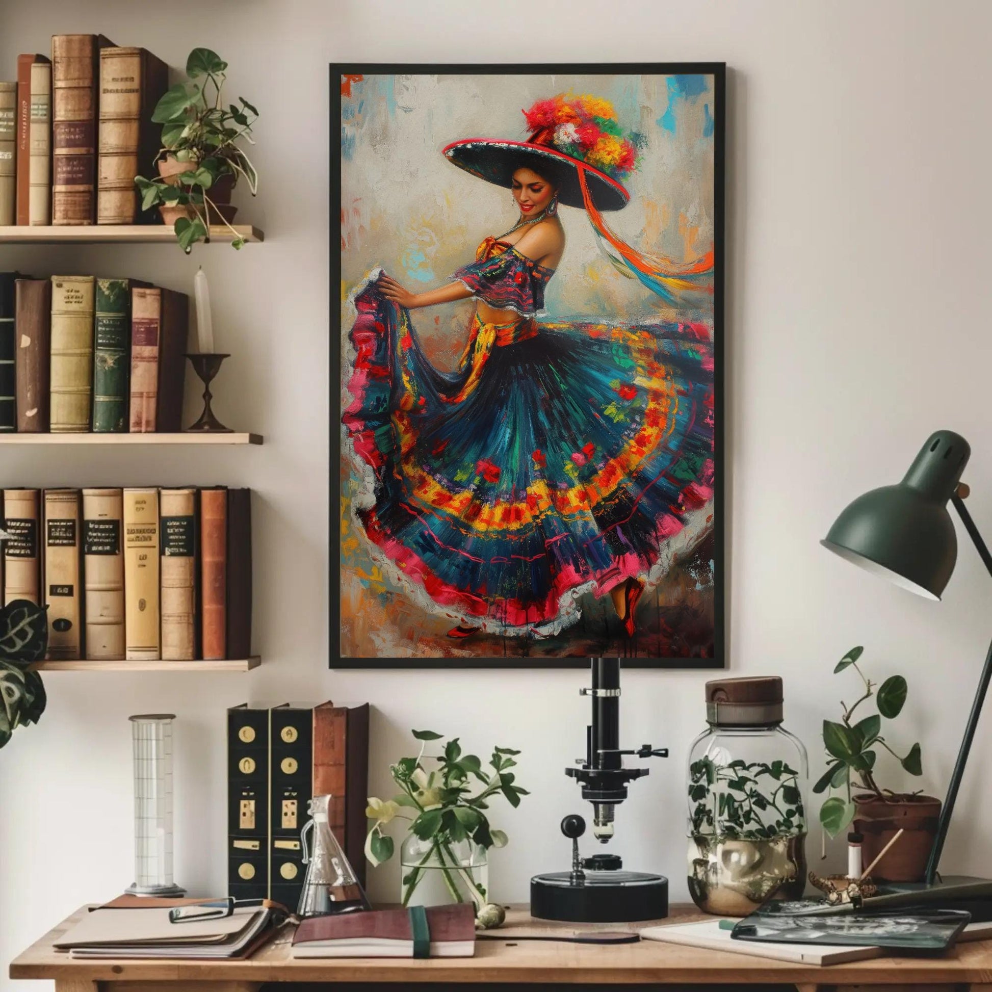 Mexican Folk Art canvas wall art, gallery-wrapped or framed