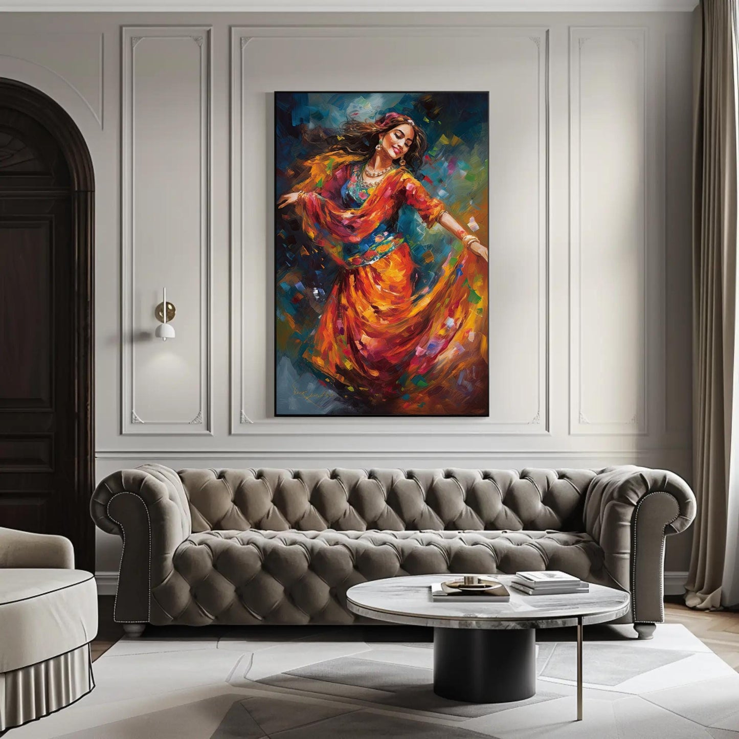 Indian Folk Dance , Bharatanatyam canvas print, premium giclée wall art