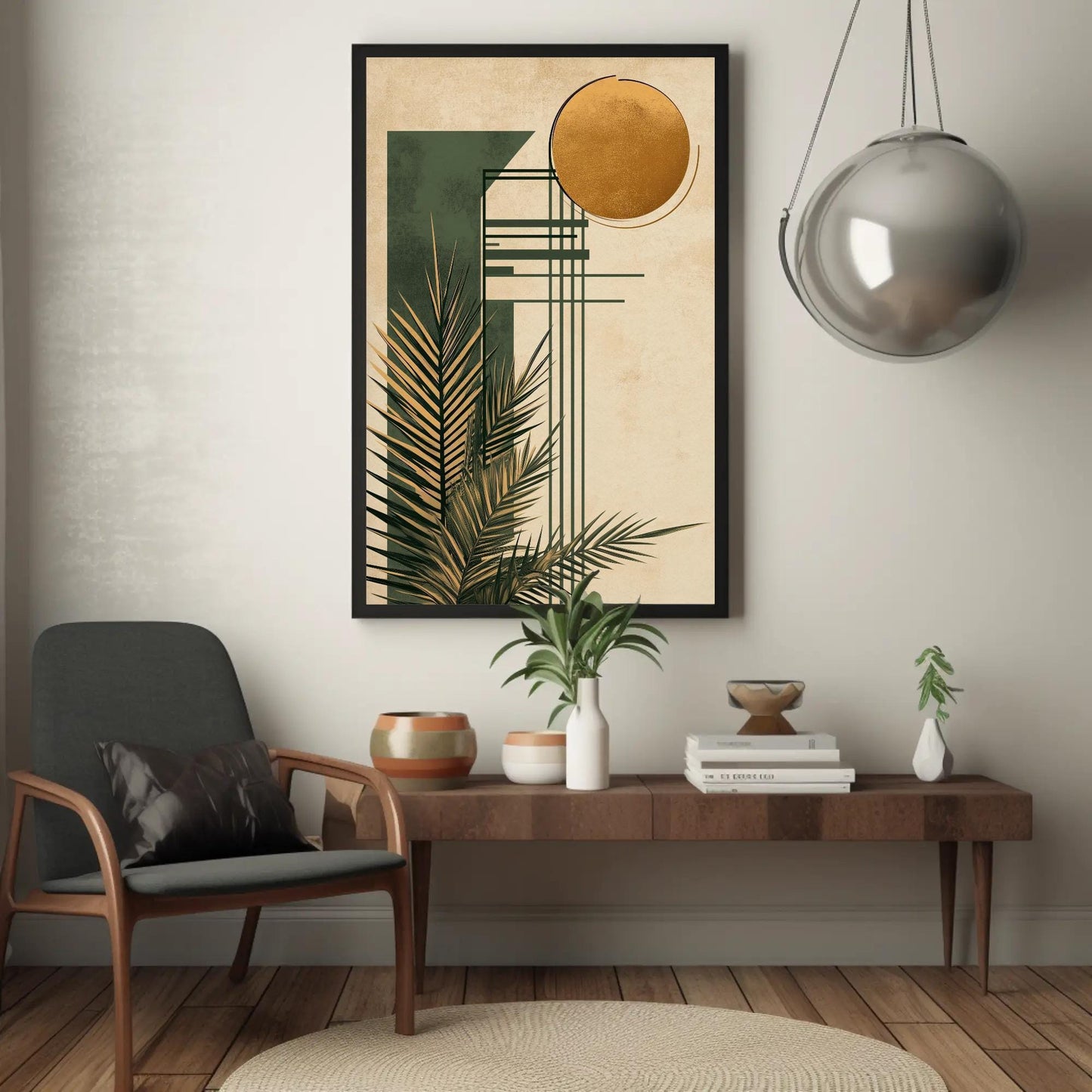 Sage Green canvas wall art in green tones
