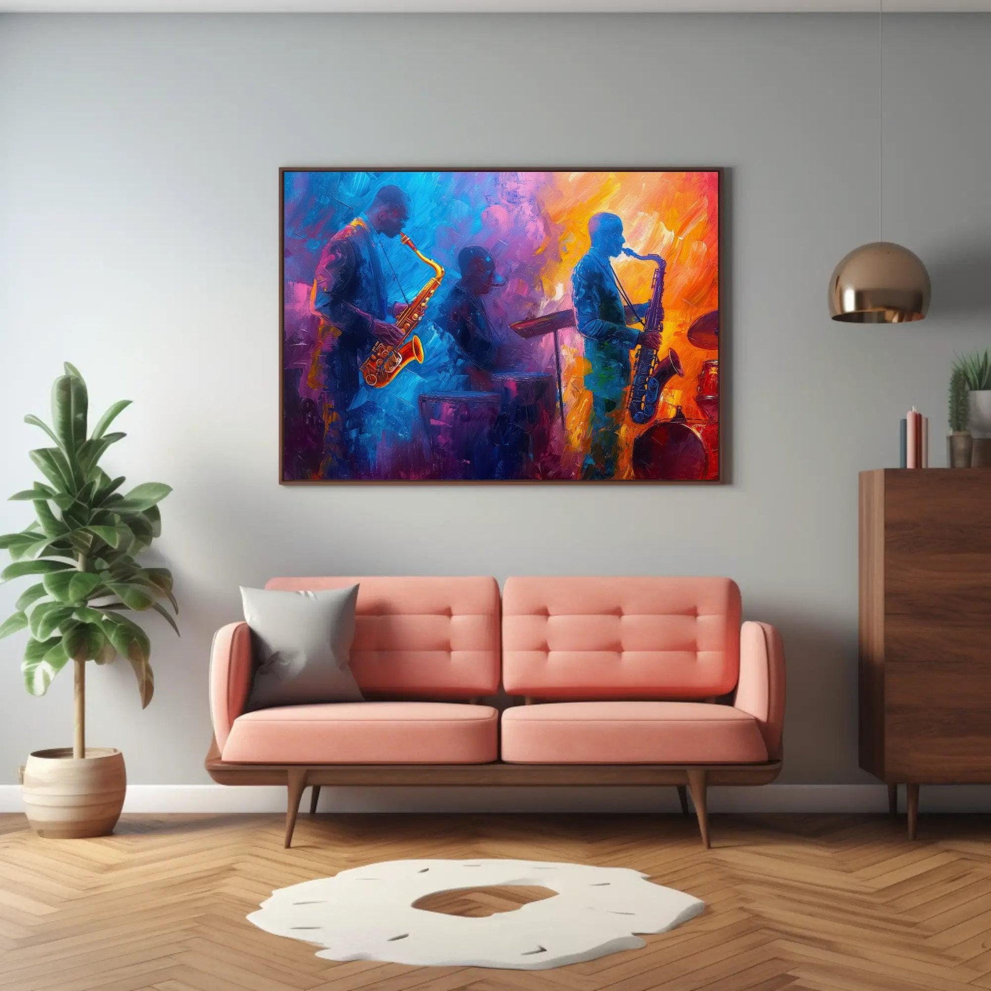 Jazz Music modern canvas wall art, ready to hang