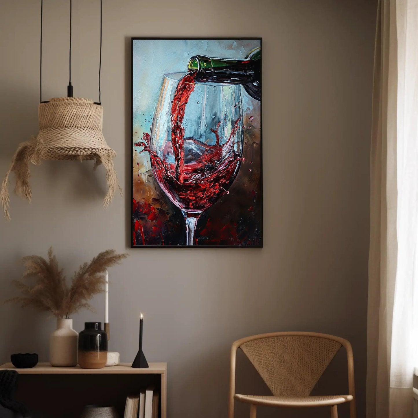 Red Wine canvas wall art shown in a styled room (view 2)