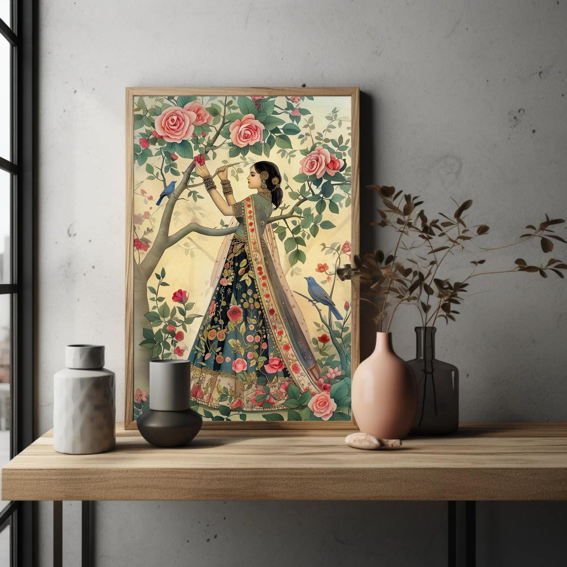 Mughal Queen canvas wall art shown in a styled room (view 3)