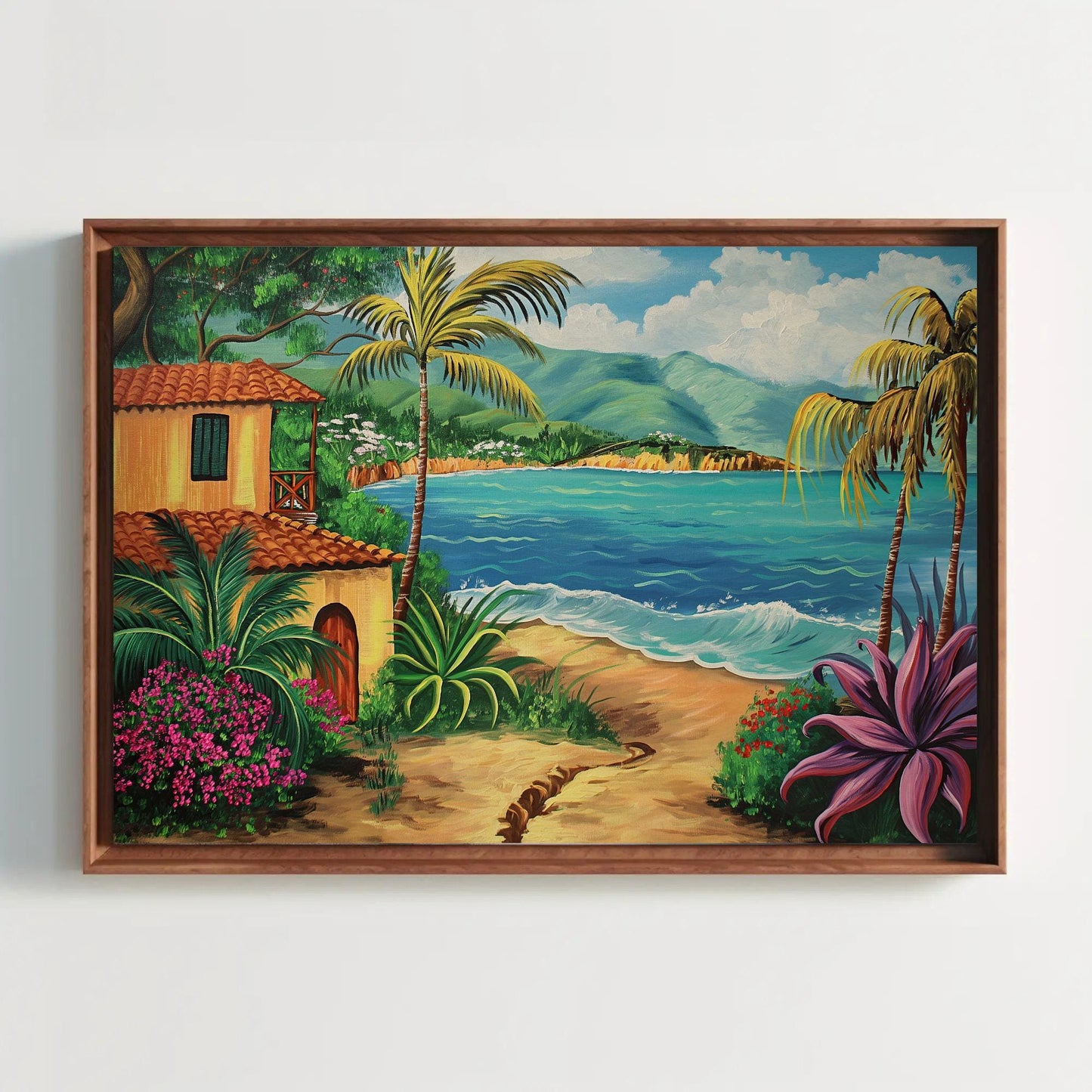 Puerto Rico canvas wall art shown in a styled room (view 2)