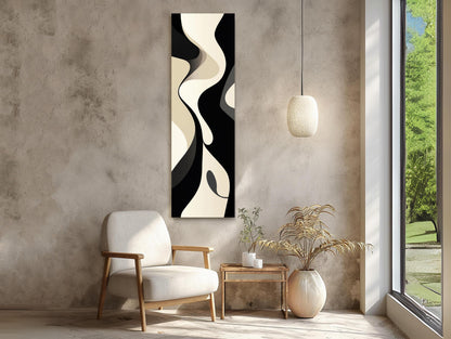 Black and White canvas wall art shown in a styled interior (view 2)