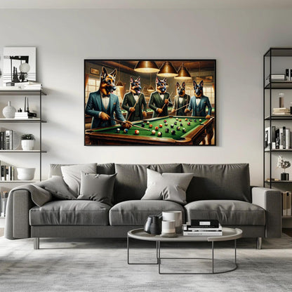 German Shepherd canvas wall art, ready to hang