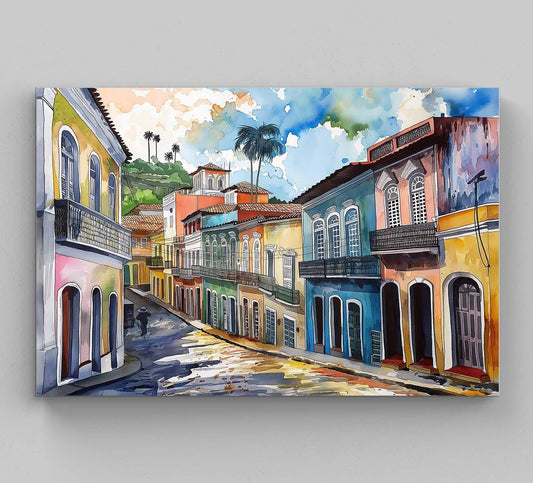 Salvador Bahia Canvas Print - Vibrant Brazilian Wall Art on Museum-Grade Canvas