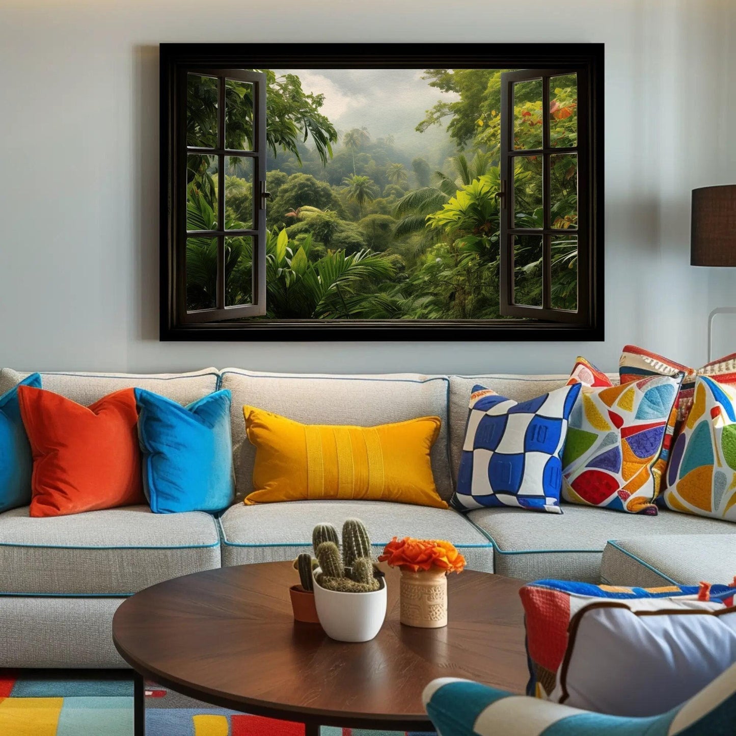 Tropical Jungle canvas print, premium giclée wall art