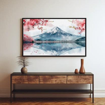 Mount Fuji canvas wall art shown in a styled room (view 2)