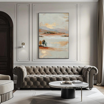 Gold Leaf canvas wall art shown in a living room (view 2)