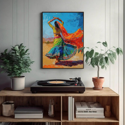 Indian Folk Dance Painting canvas print, premium giclée wall art