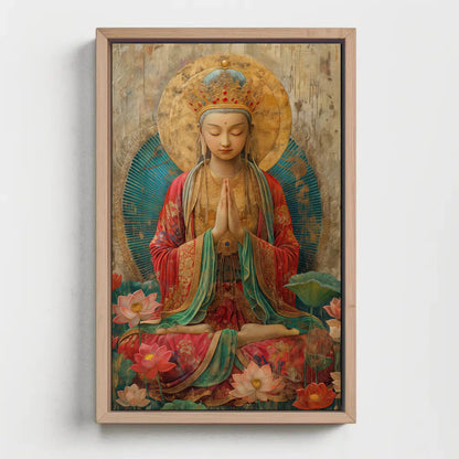 Tara Goddess canvas wall art shown in a styled room (view 3)
