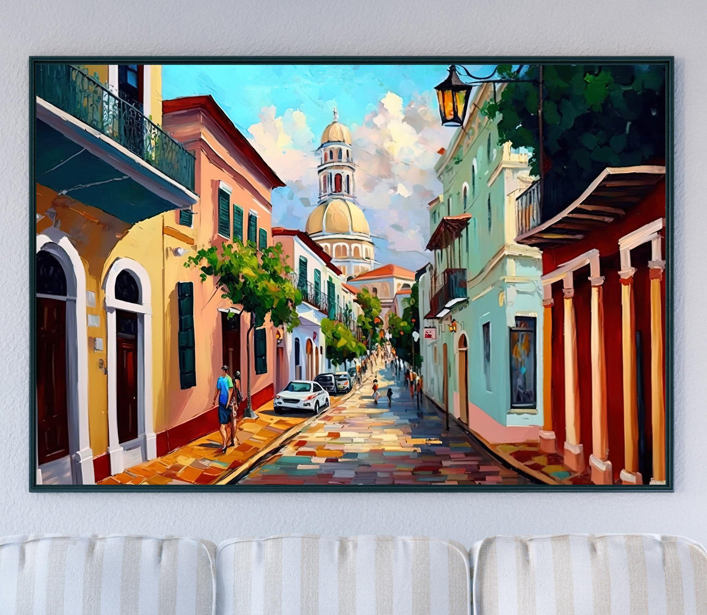 Old San Juan , Puerto Rico Colonial canvas wall art for the home