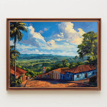 Puerto Rico Mountain , Boricua Landscape canvas print, premium giclée wall art