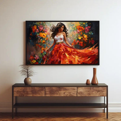 Mexican Folk Dance , Ballet Folklorico canvas wall art shown in a styled room (view 3)