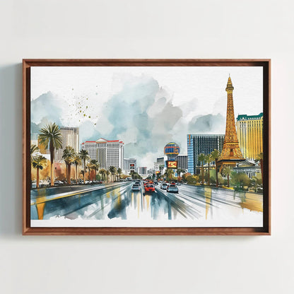 Las Vegas Strip canvas wall art, gallery-wrapped or framed