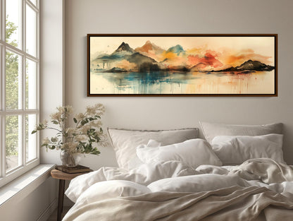 Abstract Mountains Canvas | Panoramic Nature Print on Archival Museum Canvas - Antarmada