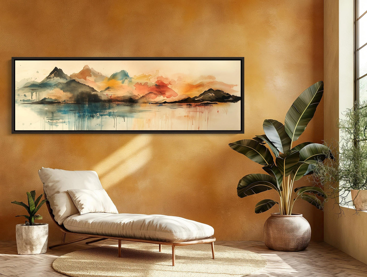 Abstract Mountains Canvas | Panoramic Nature Print on Archival Museum Canvas - Antarmada