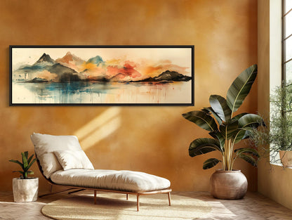 Abstract Mountains Canvas | Panoramic Nature Print on Archival Museum Canvas - Antarmada