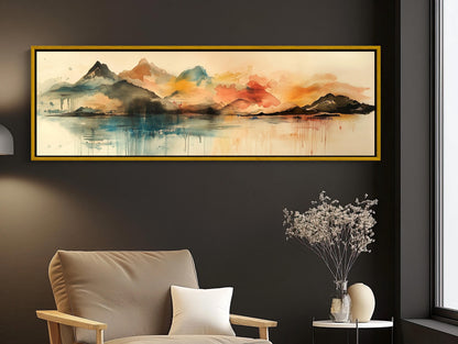 Abstract Mountains Canvas | Panoramic Nature Print on Archival Museum Canvas - Antarmada