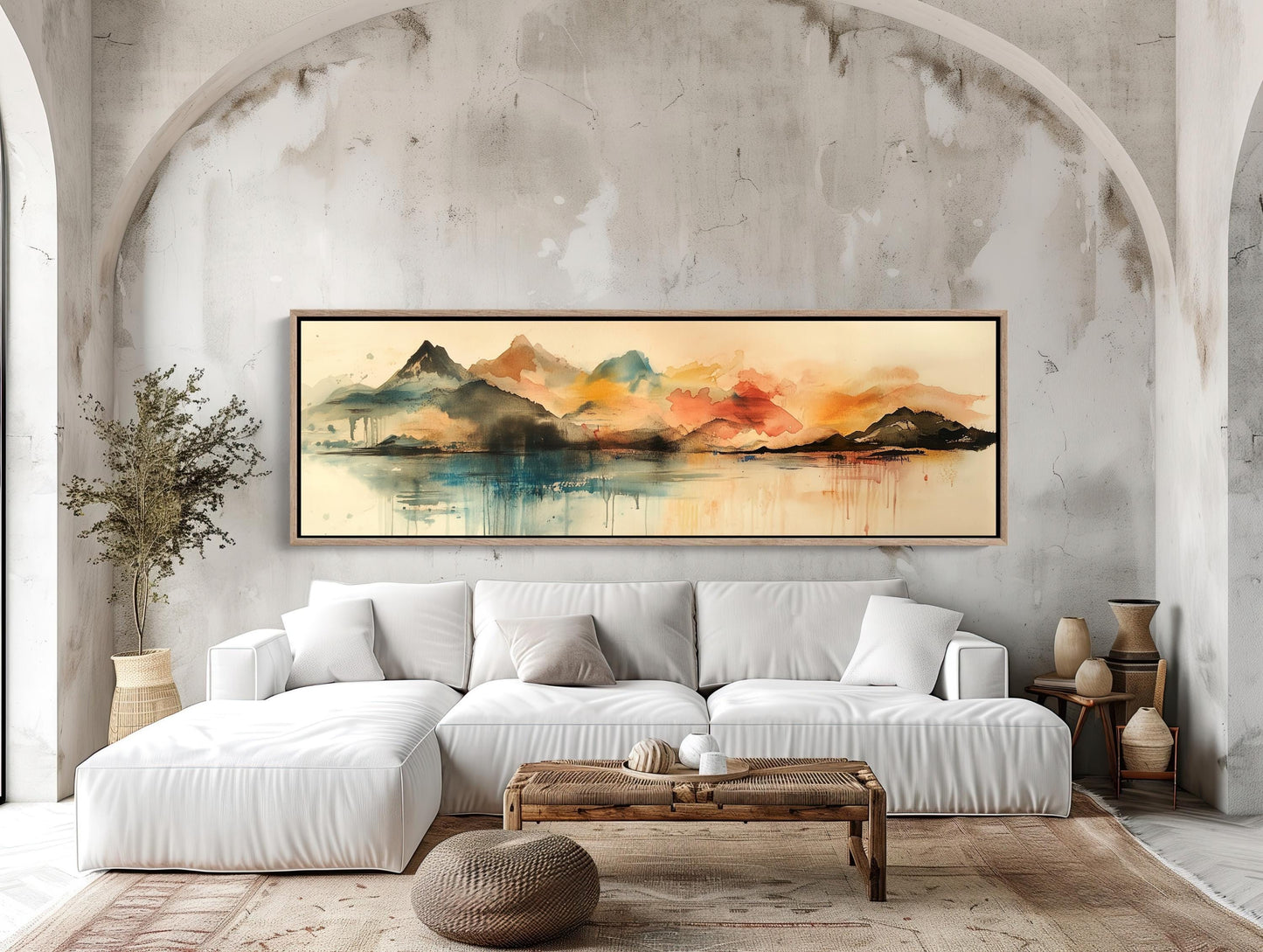 Abstract Mountains Canvas | Panoramic Nature Print on Archival Museum Canvas - Antarmada
