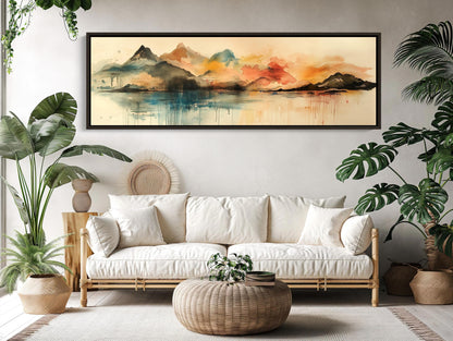 Abstract Mountains Canvas | Panoramic Nature Print on Archival Museum Canvas - Antarmada