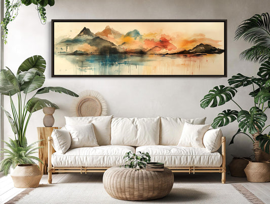 Abstract Mountains Canvas | Panoramic Nature Print on Archival Museum Canvas - Antarmada