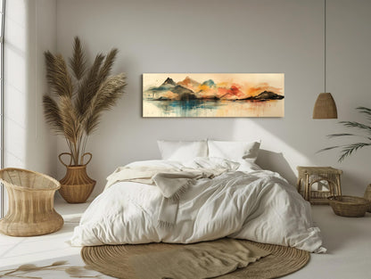 Abstract Mountains Canvas | Panoramic Nature Print on Archival Museum Canvas - Antarmada