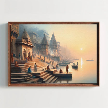 Varanasi canvas wall art, ready to hang