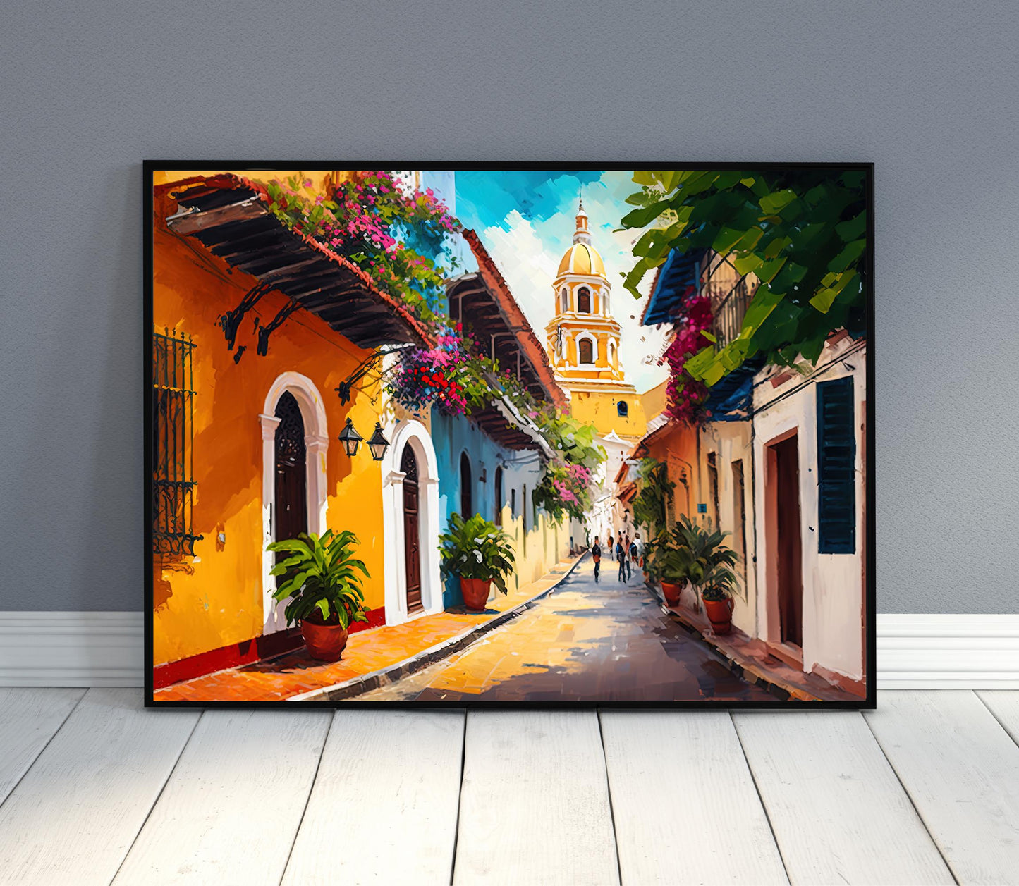 Cartagena Colombia , Caribbean Travel canvas wall art for the home
