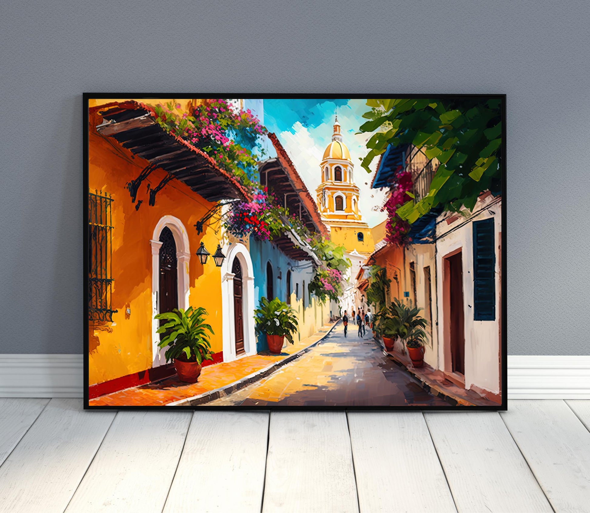 Cartagena Colombia , Caribbean Travel canvas wall art for the home