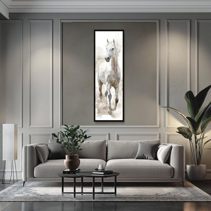 White Horse farmhouse canvas wall art for the home