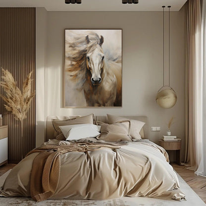 White Horse canvas wall art, gallery-wrapped or framed (view 2)