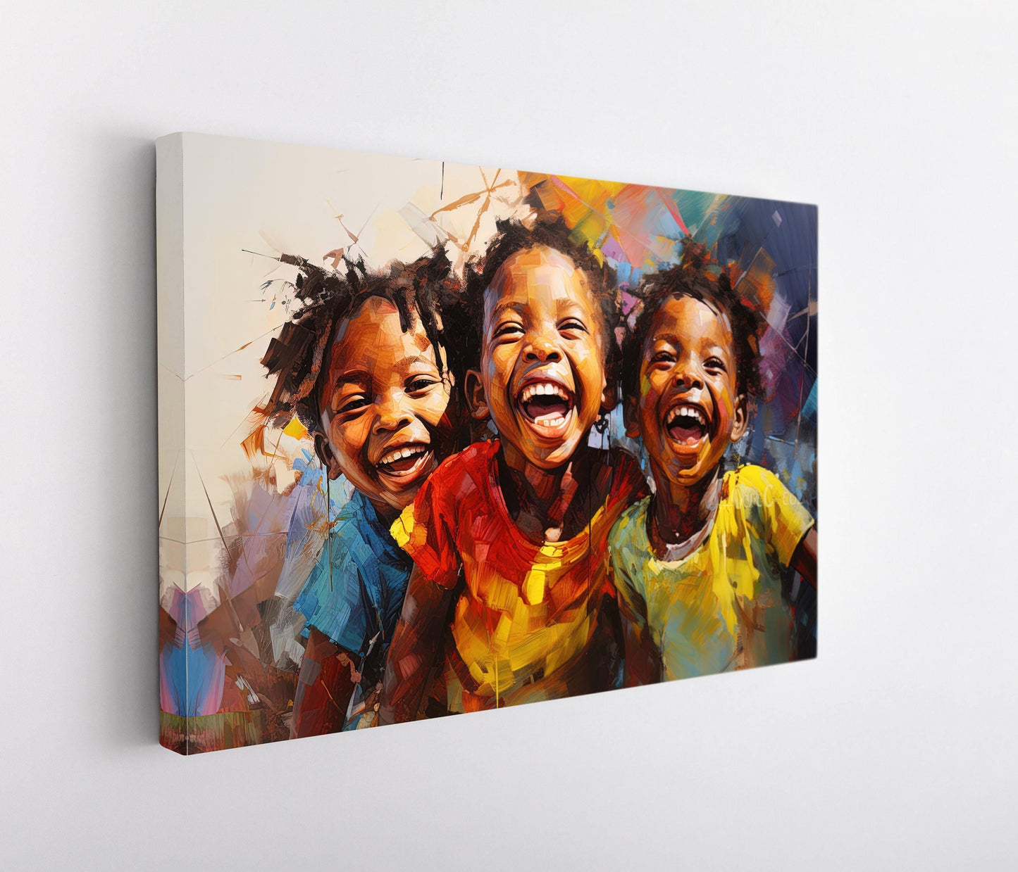 African Kids Portrait Canvas Print, Black Children Wall Art - Antarmada