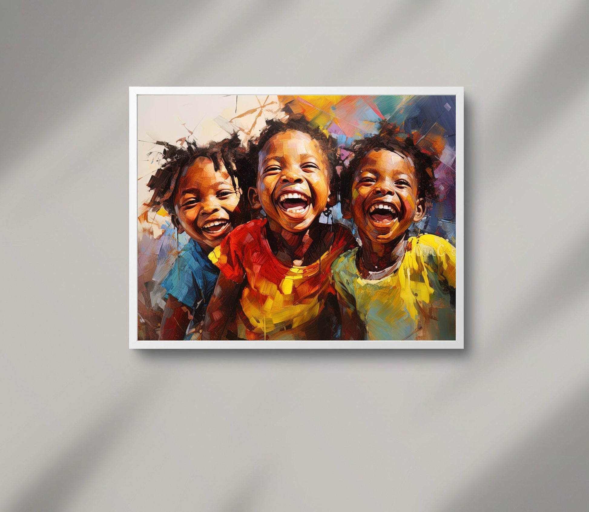 African Kids Portrait Canvas Print, Black Children Wall Art - Antarmada