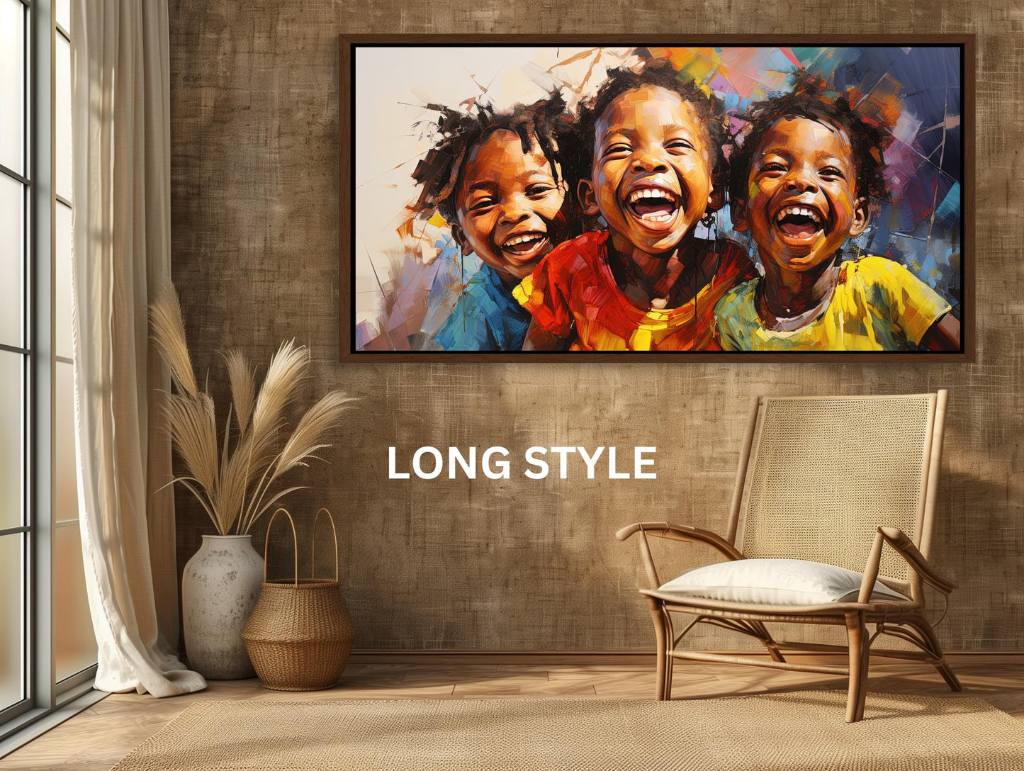 African Kids Portrait Canvas Print, Black Children Wall Art - Antarmada