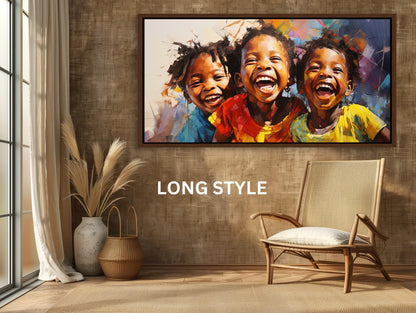 African Kids Portrait Canvas Print, Black Children Wall Art - Antarmada