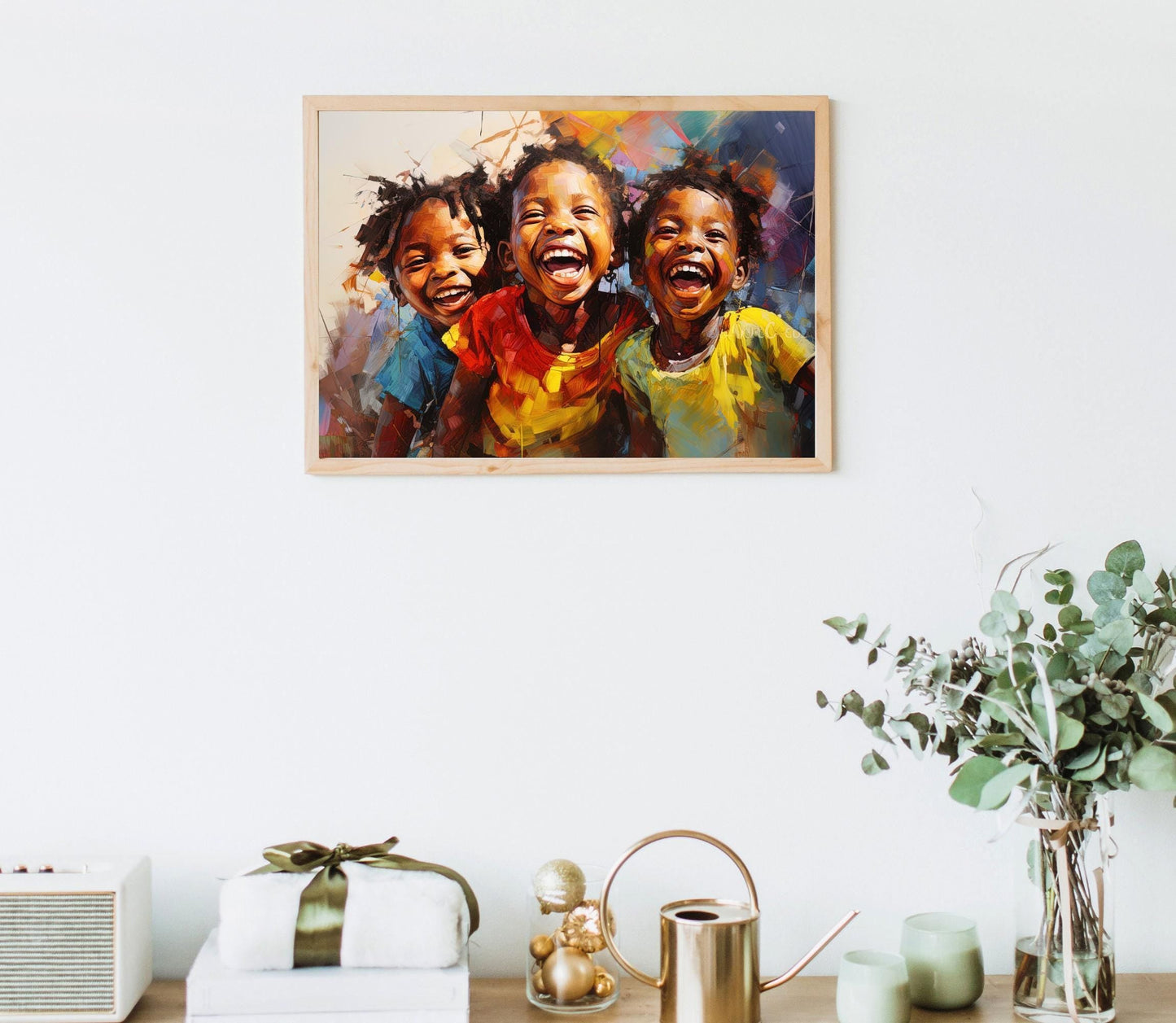 African Kids Portrait Canvas Print, Black Children Wall Art - Antarmada