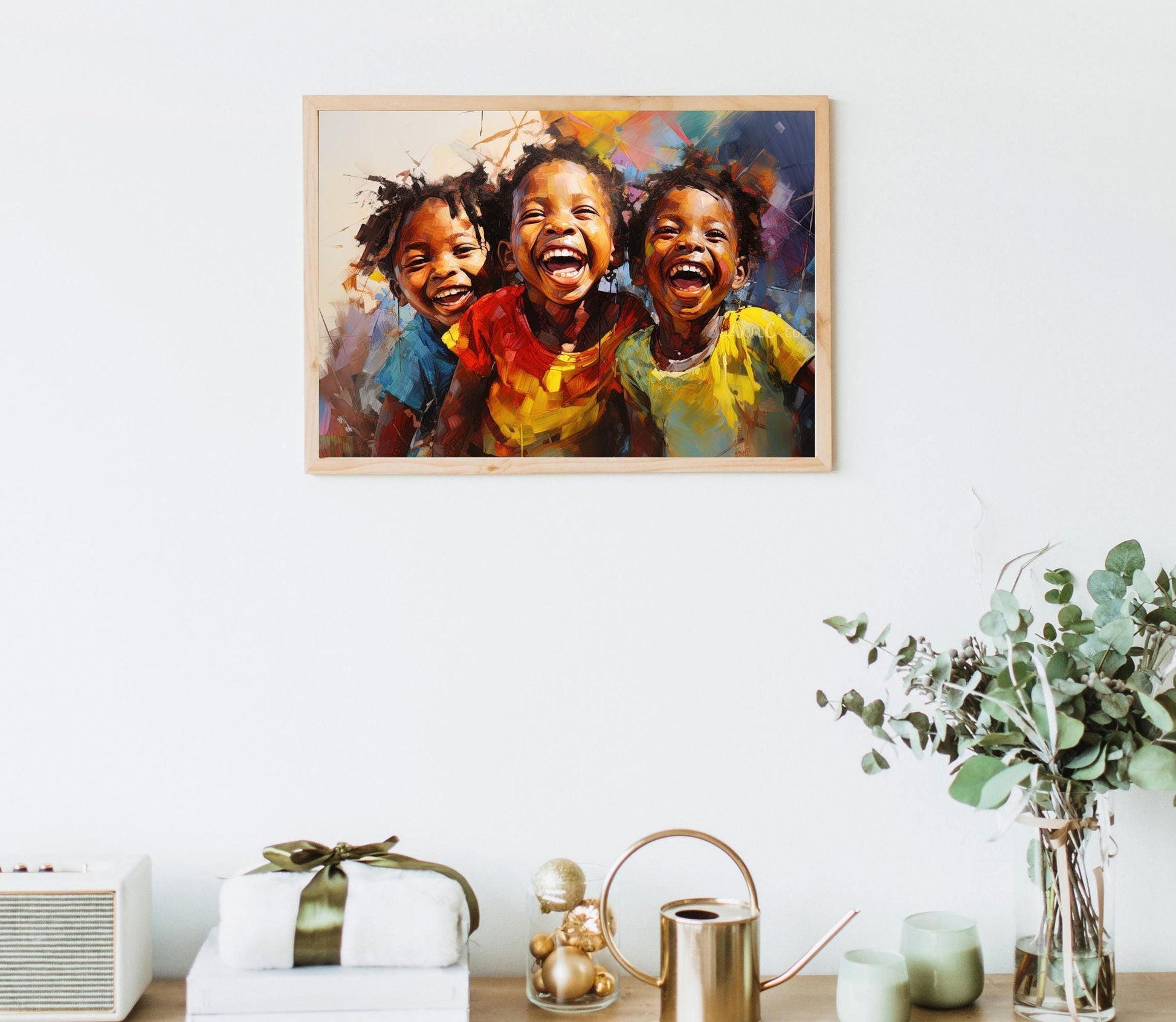 African Kids Portrait Canvas Print, Black Children Wall Art - Antarmada